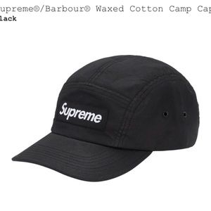 Supreme/ Barbour Waxed Cotton Camp Cap Black